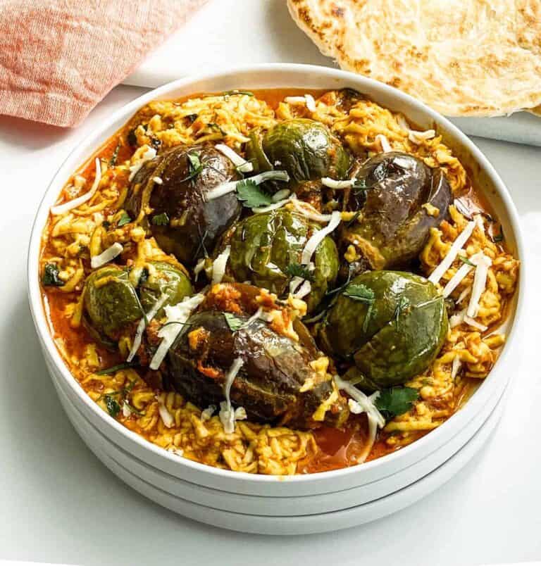 Eggplant Paneer Masala Curry