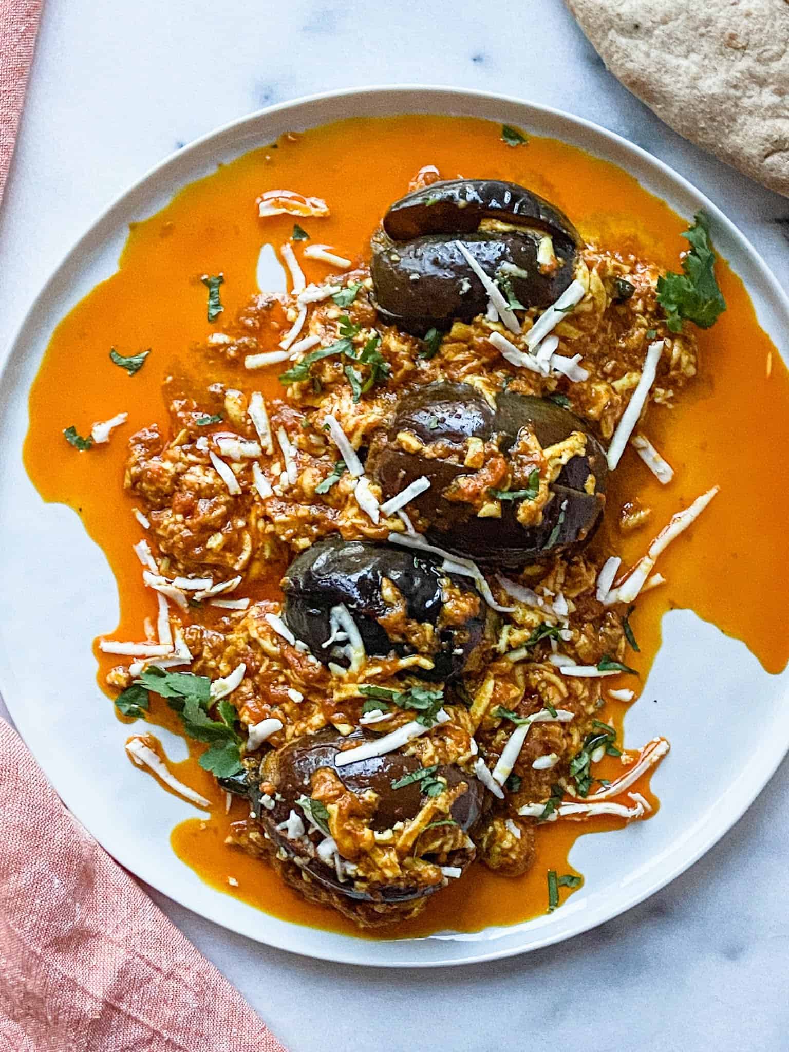 Eggplant Paneer Masala Curry Instant Pot Recipe. Paneer Makhani.