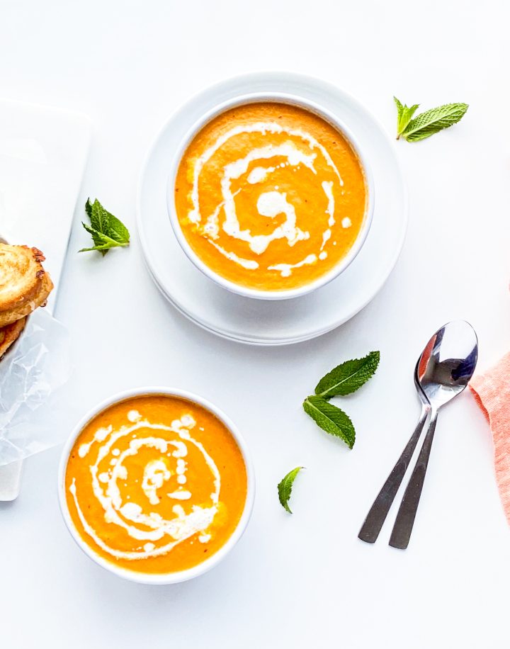 Indian tomato soup recipe. Creamy tomato soup with grilled cheese sandwich. 