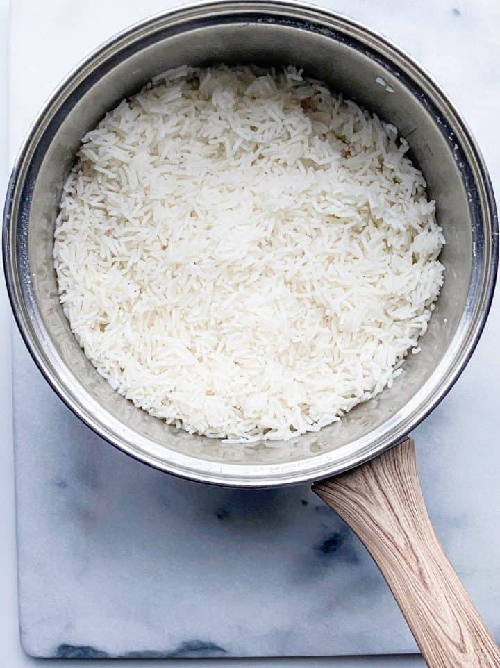 cover the pot and cook rice for 10 minutes.