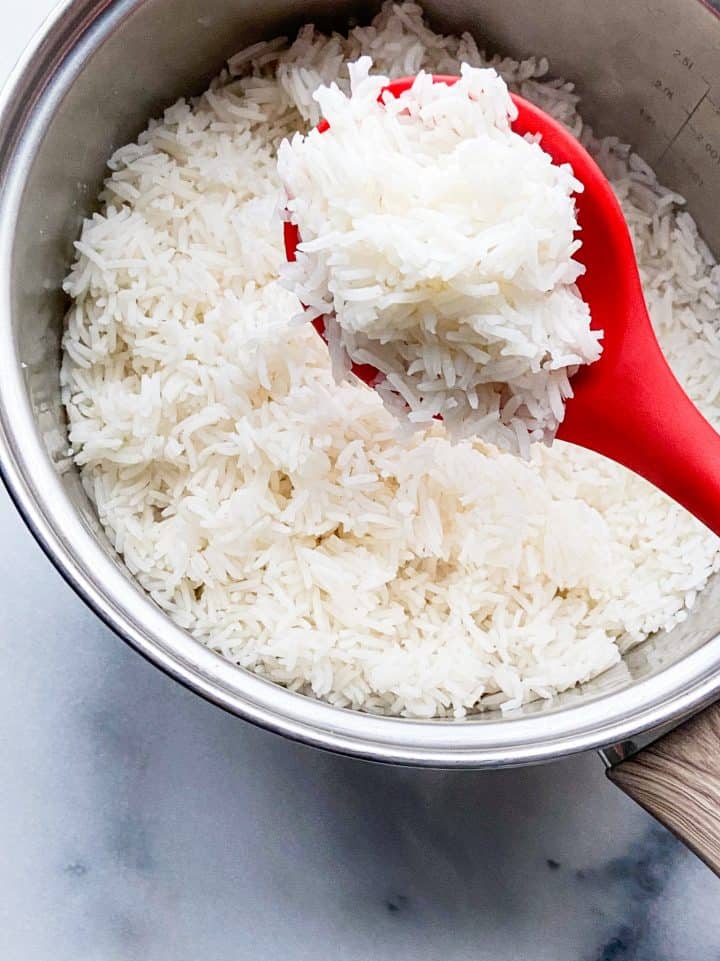 cook fluffy rice.