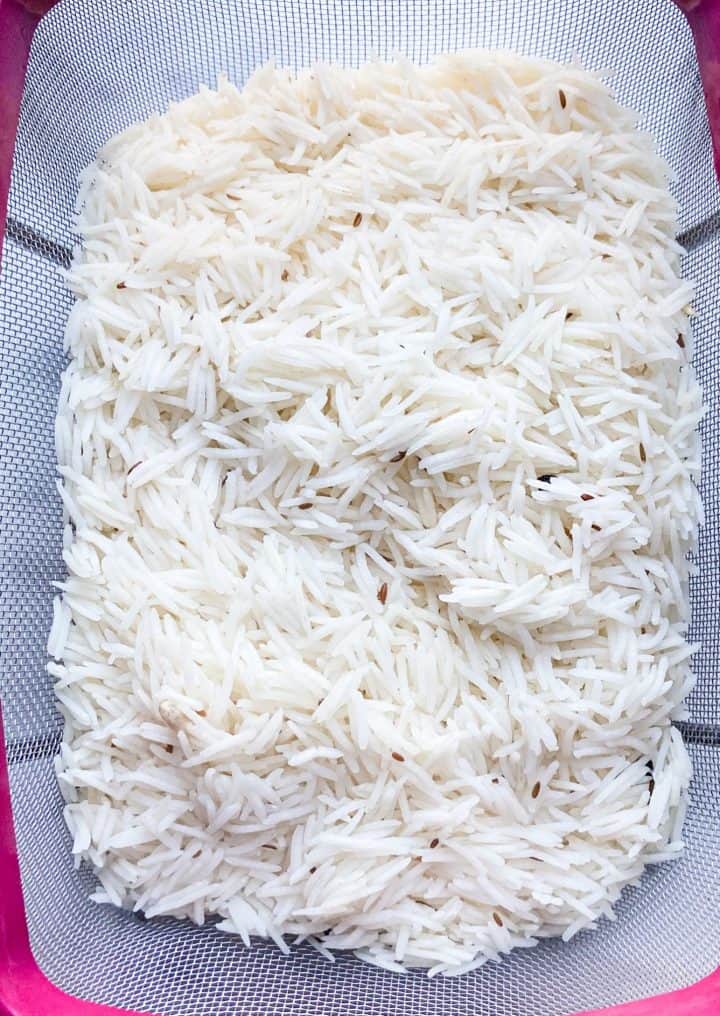 Indian restaurant style basmati rice.
