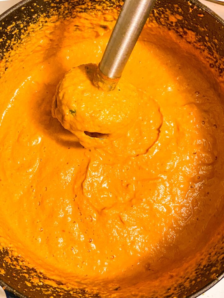 blend murgh makhani curry with a hand blender until smooth. Butter Paneer Masala recipe.