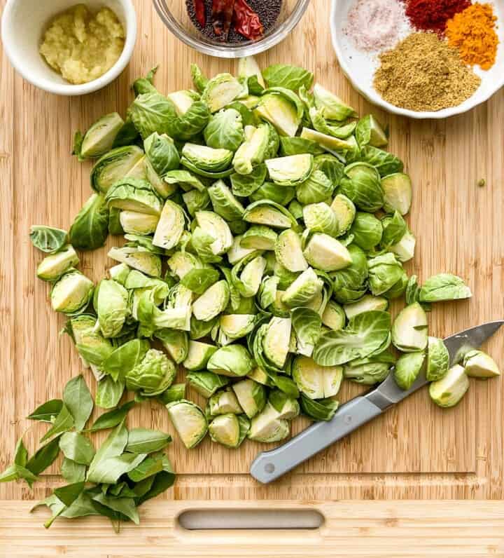 benefits of eating Indian spiced brussels sprouts.