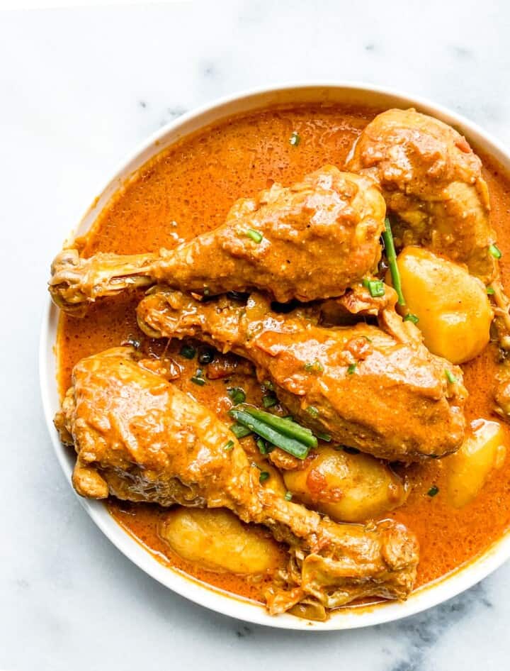 Indian chicken and potato curry recipe.