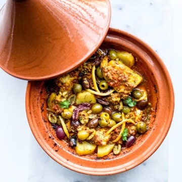 tagine with fish, olives and saffron