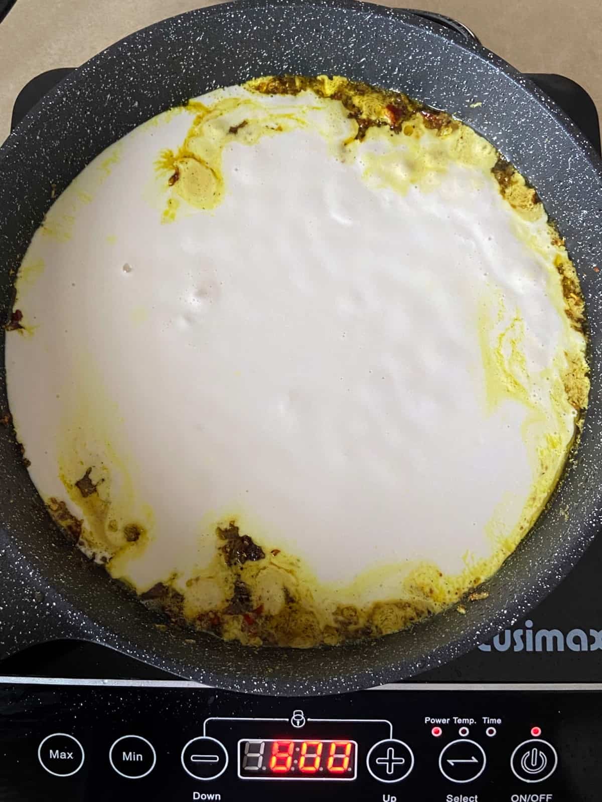 white sauce in a pan
