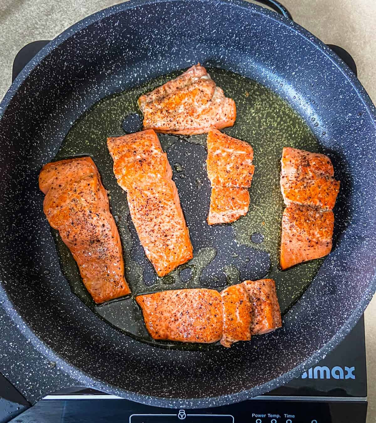 Cooked salmon fish